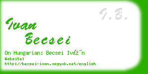 ivan becsei business card